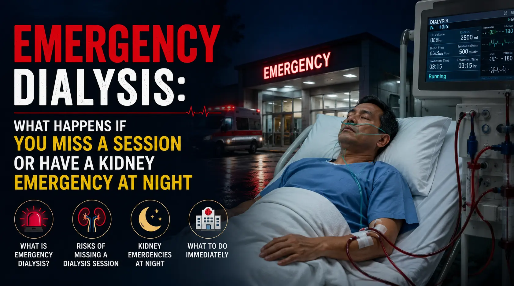 Emergency Dialysis: What Happens If You Miss a Session or Have a Kidney Emergency at Night